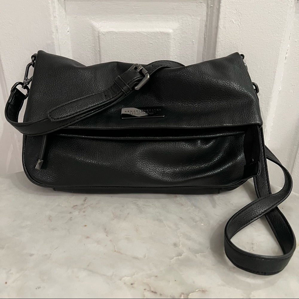 Armani Exchange black crossbody Messenger bag. Like new.